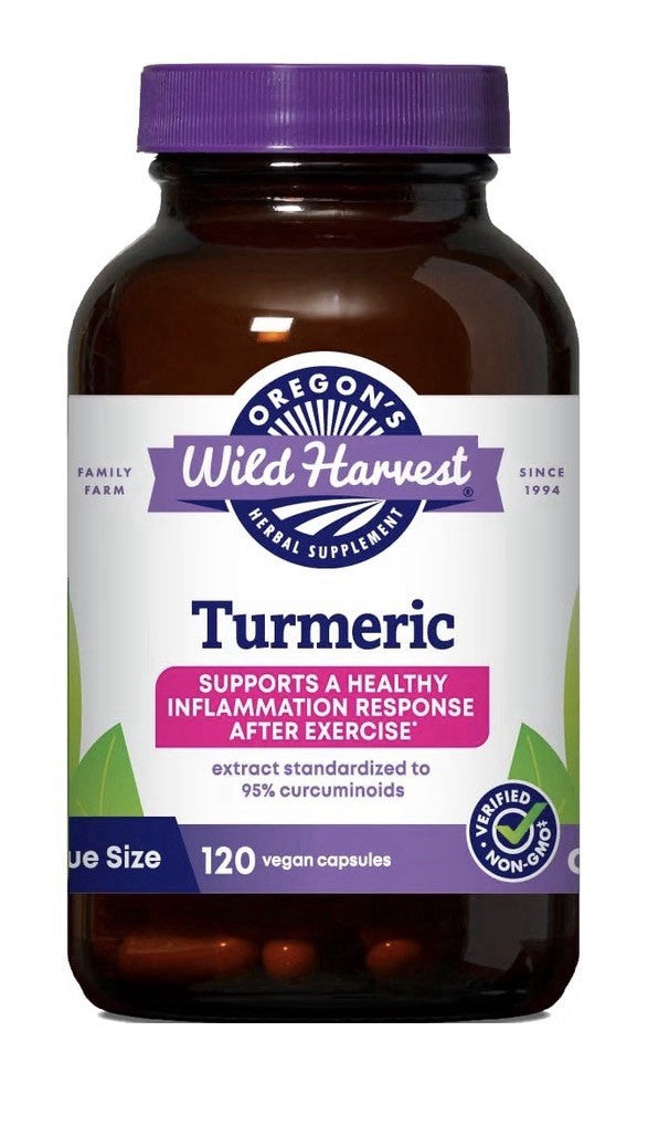 Oregon's Wild Harvest Turmeric Healthy Inflammation Response After Exercise 120c