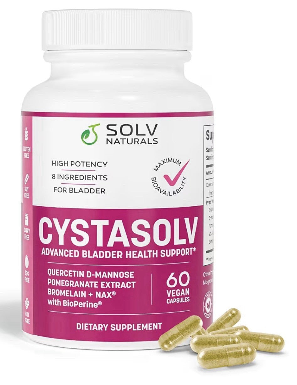 CYSTASOLV Bladder Health Urinary Support  For Women & Men 60 Capsules