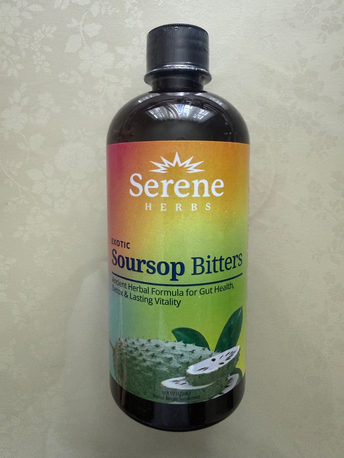 Serene Herb Exotic Soursop Bitters Liquid Gut Health Detox Lasting Vitality 16oz