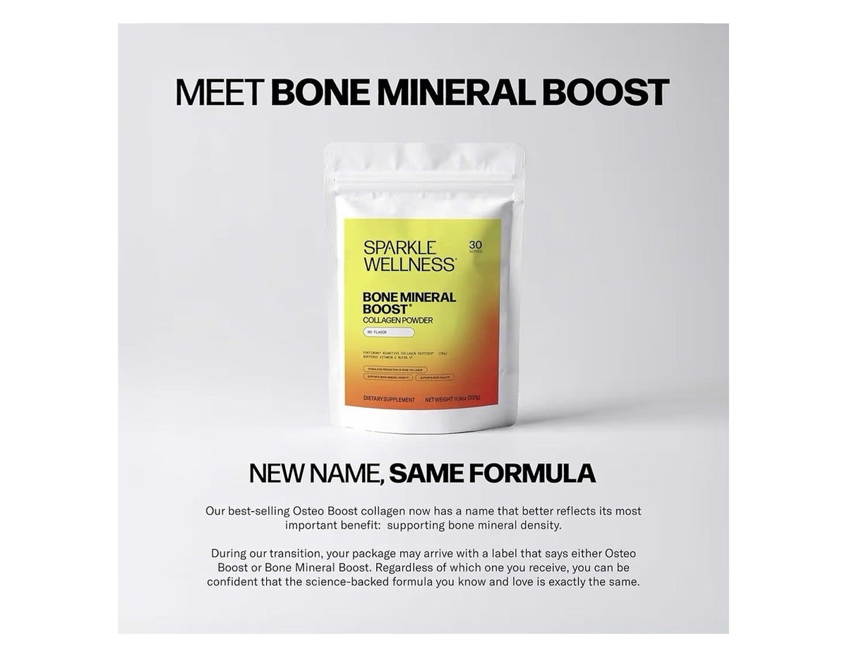 Sparkle Wellness Bone Mineral Boost Collagen Powder Bone Health Mixed Berry