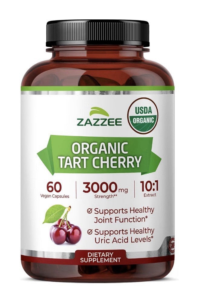 Zazzee Organic Tart Cherry Healthy Joints Function & Uric Acid levels 60 Capsule