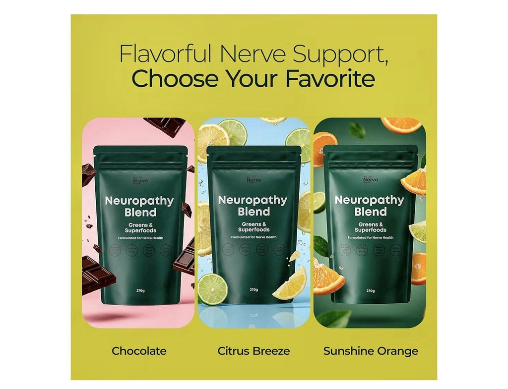 The Nerve Brand Neuropathy Blend Powder Nerve Health 30 Servings Citrus Breeze