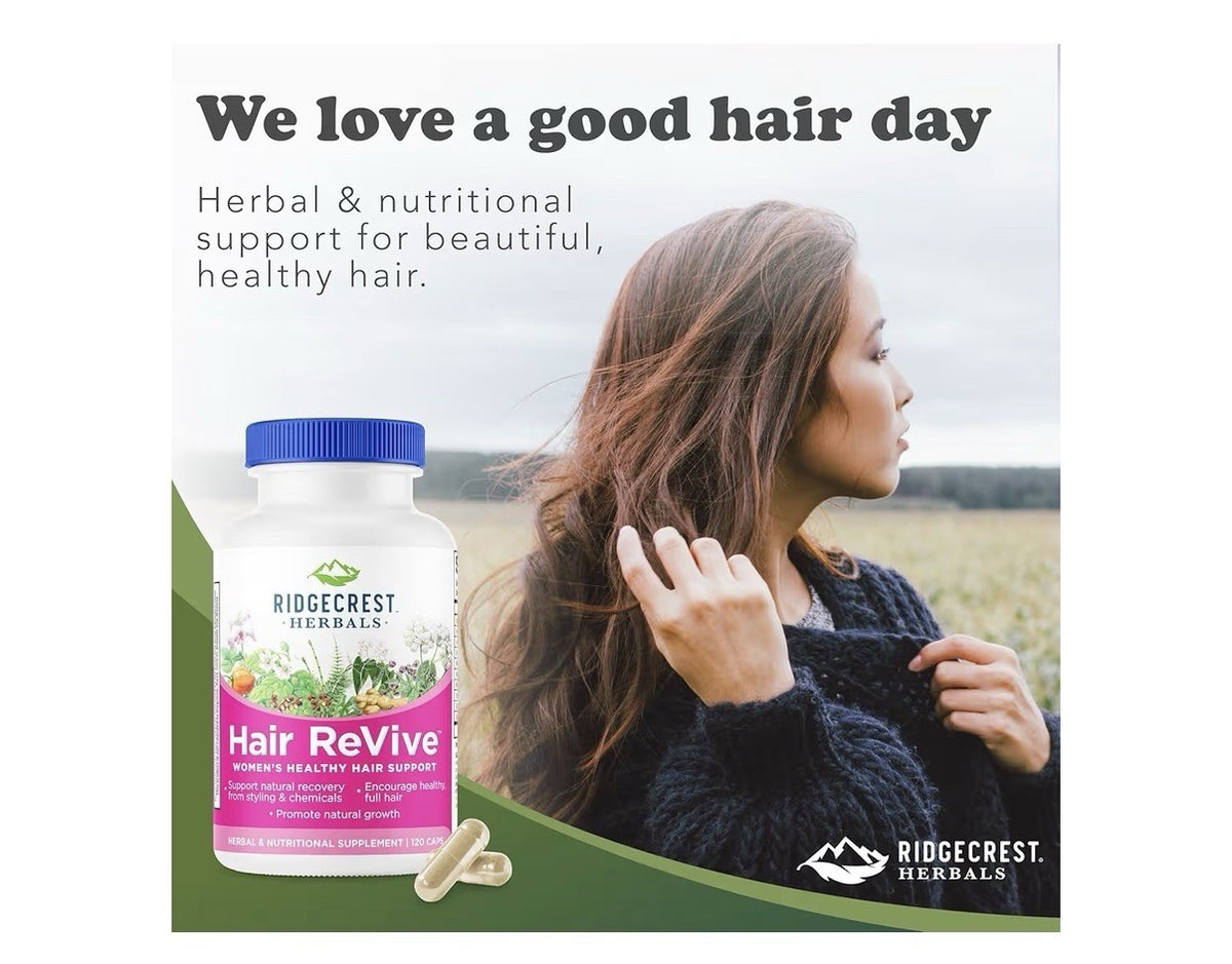 RidgeCrest Herbals Hair ReVive Nutritional Healthy Hair Support Supplement 120ca