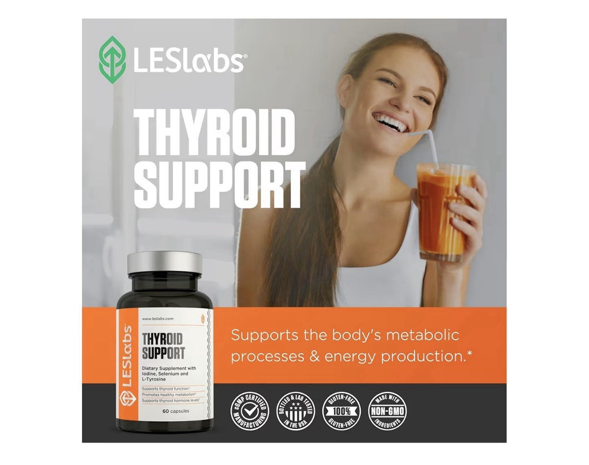 LES Labs Thyroid Support Metabolic Health Thyroid Hormone Focus Energy 60capsule