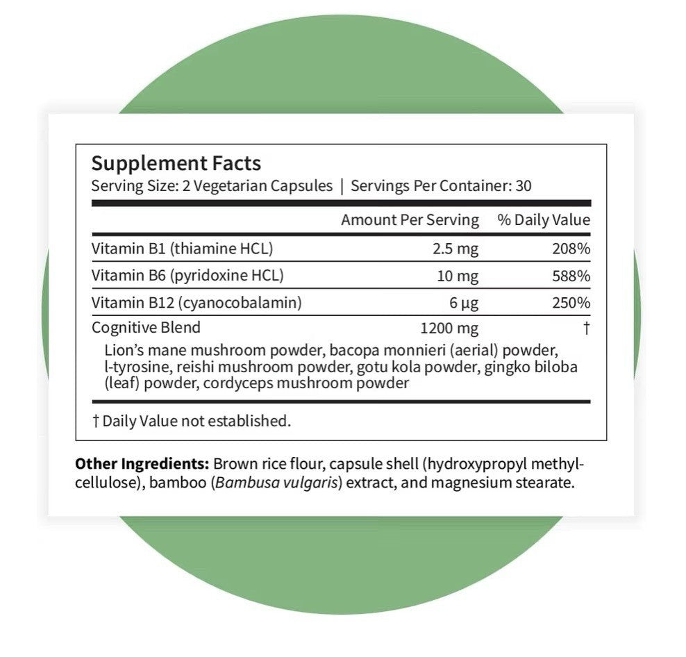 Pattern Wellness Cognitive Complex Brain Function Support Memory Focus Clarity