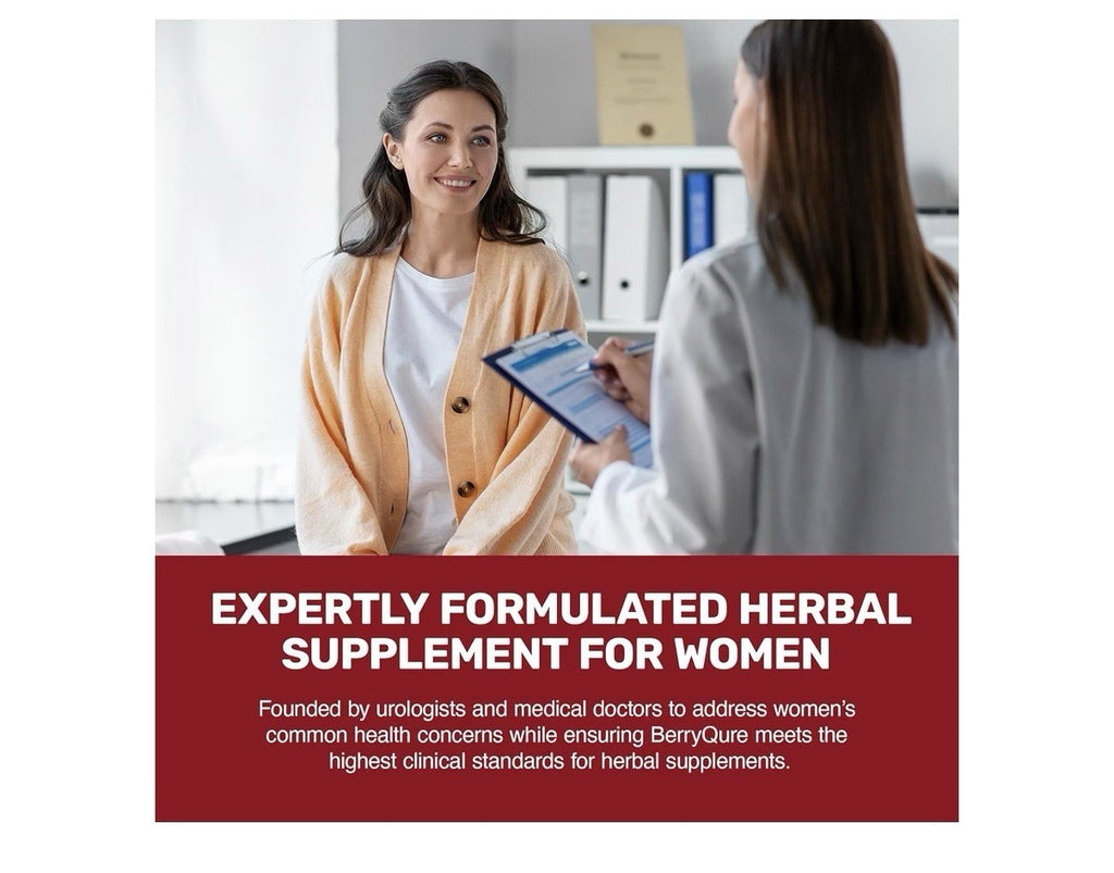 QurltAll BerryQure Cranberry & D-Mannose Women Urinary Tract Health Support 60ca