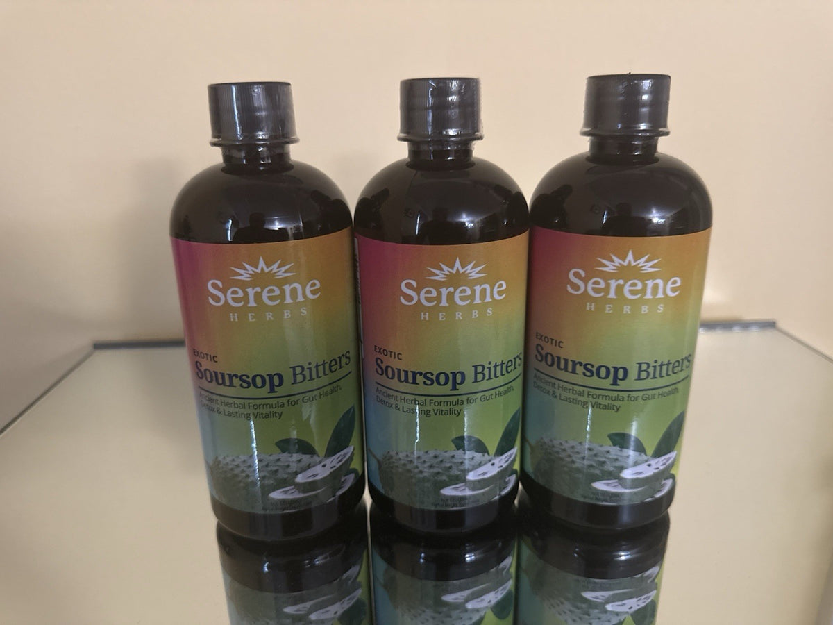 3 Packs Serene Herbs Soursop Bitters Gut Health Detox Herbal Dietary Supplement