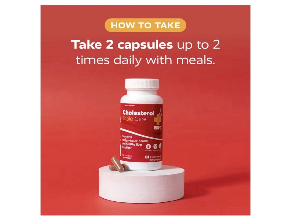 Redd Remedies Cholesterol Triple Care Cardiovascular Health Liver Function 60cap
