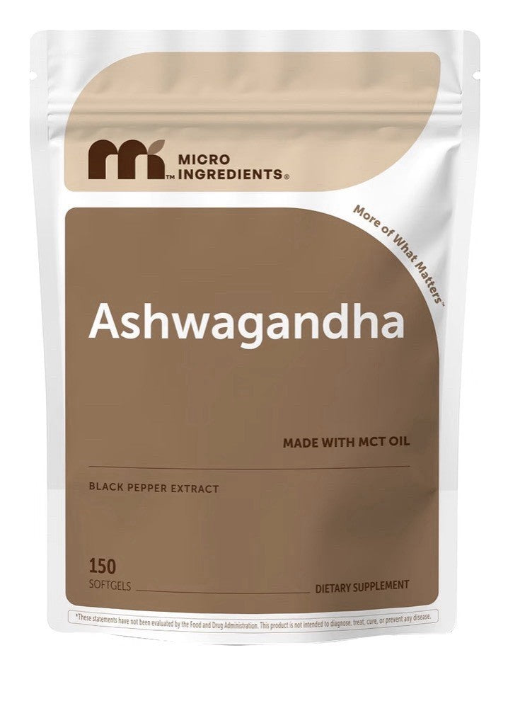 Micro Ingredients Ashwagandha Highly Bioavailability Made With Macao Oil 150sgel