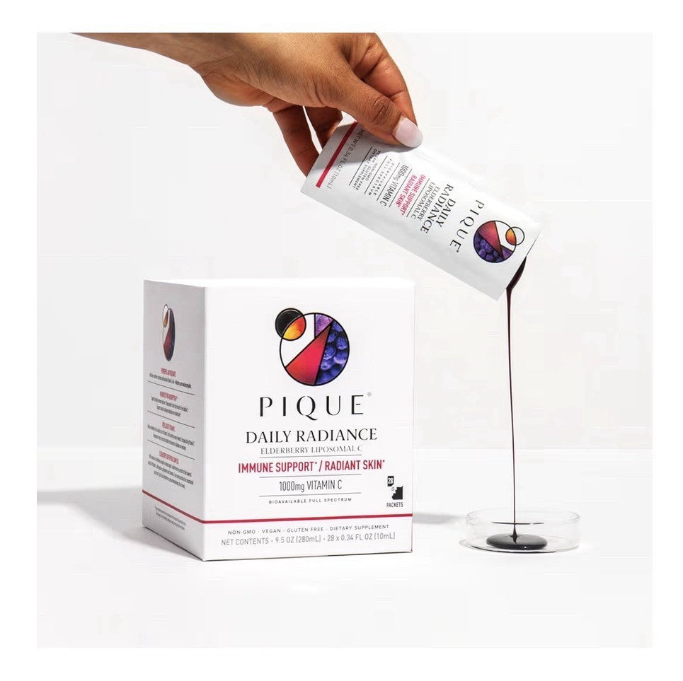PIQUE Daily Radiance Liposomal Vitamin C Immune Support Radiant Skin 28 Packets