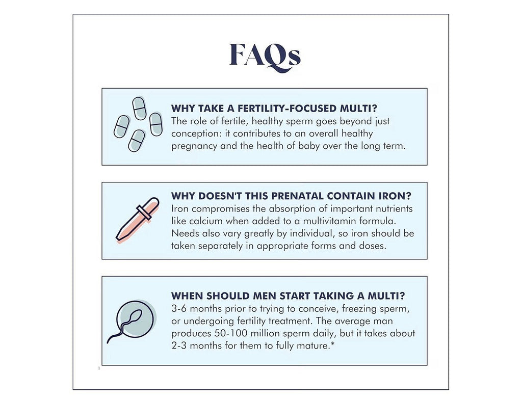 FullWell Fertility Multivitamin for Men Daily Vitamin Conception Support 120caps
