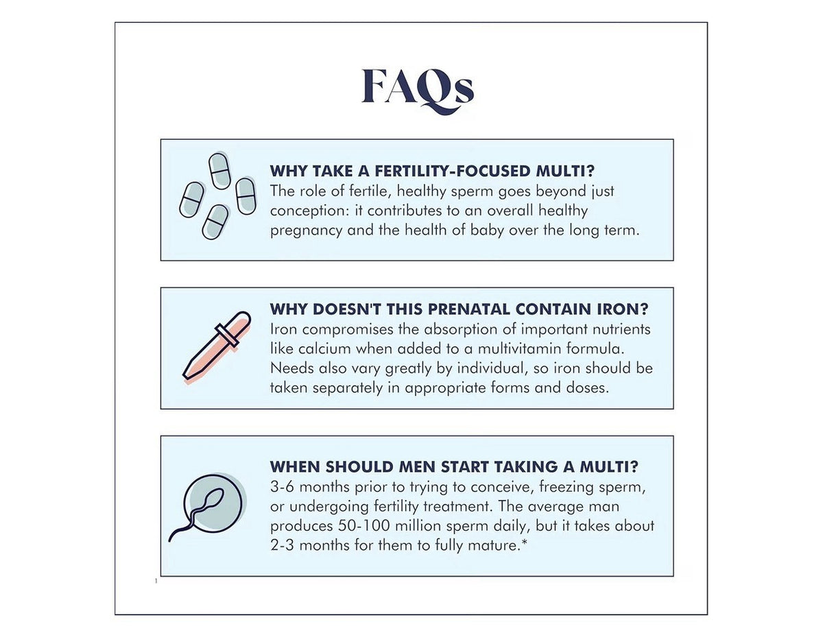 FullWell Fertility Multivitamin for Men Daily Vitamin Conception Support 120caps