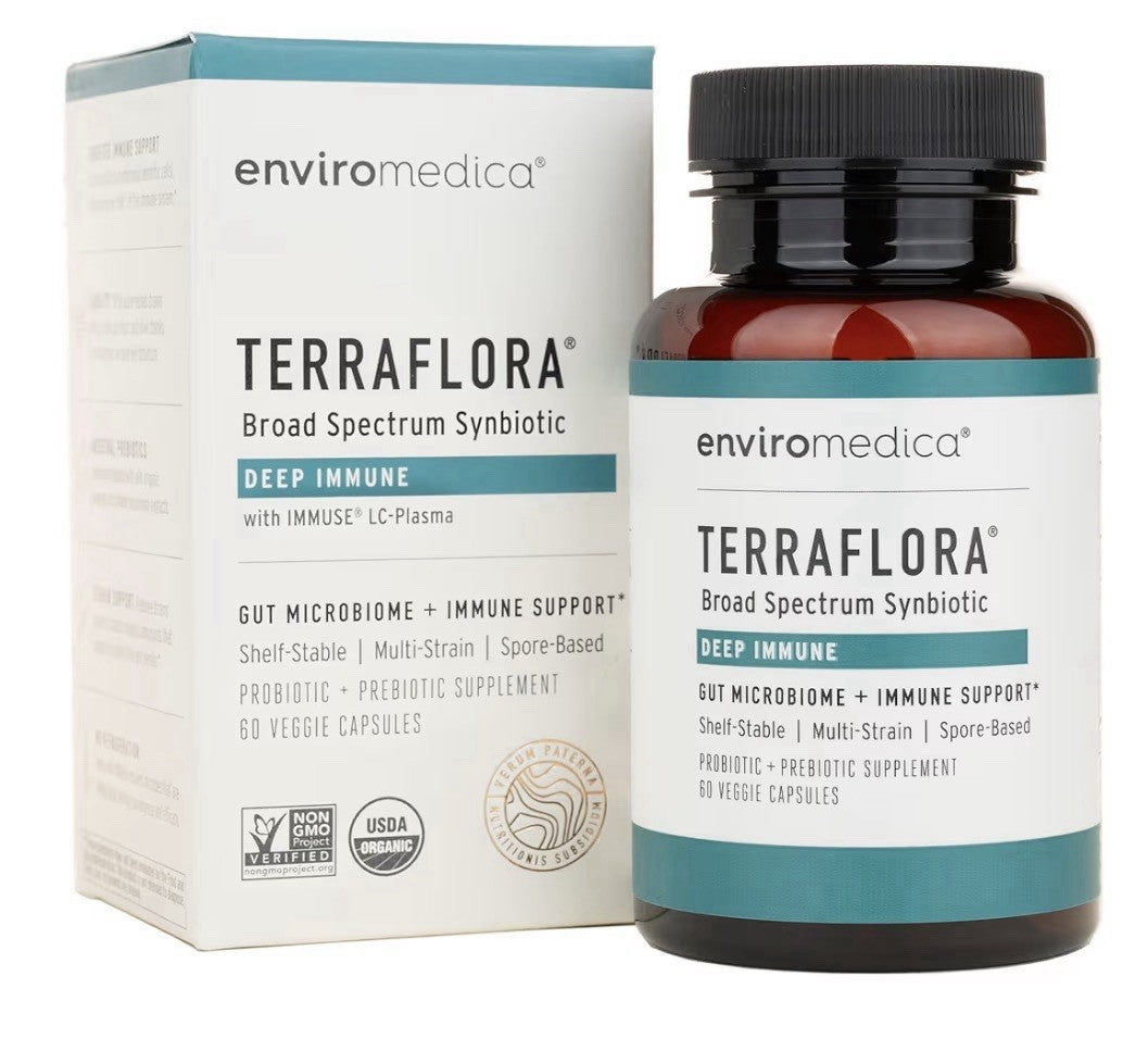 Terraflora Deep Immune Synbiotic SBO Probiotic and Prebiotic Immune Support 60ca