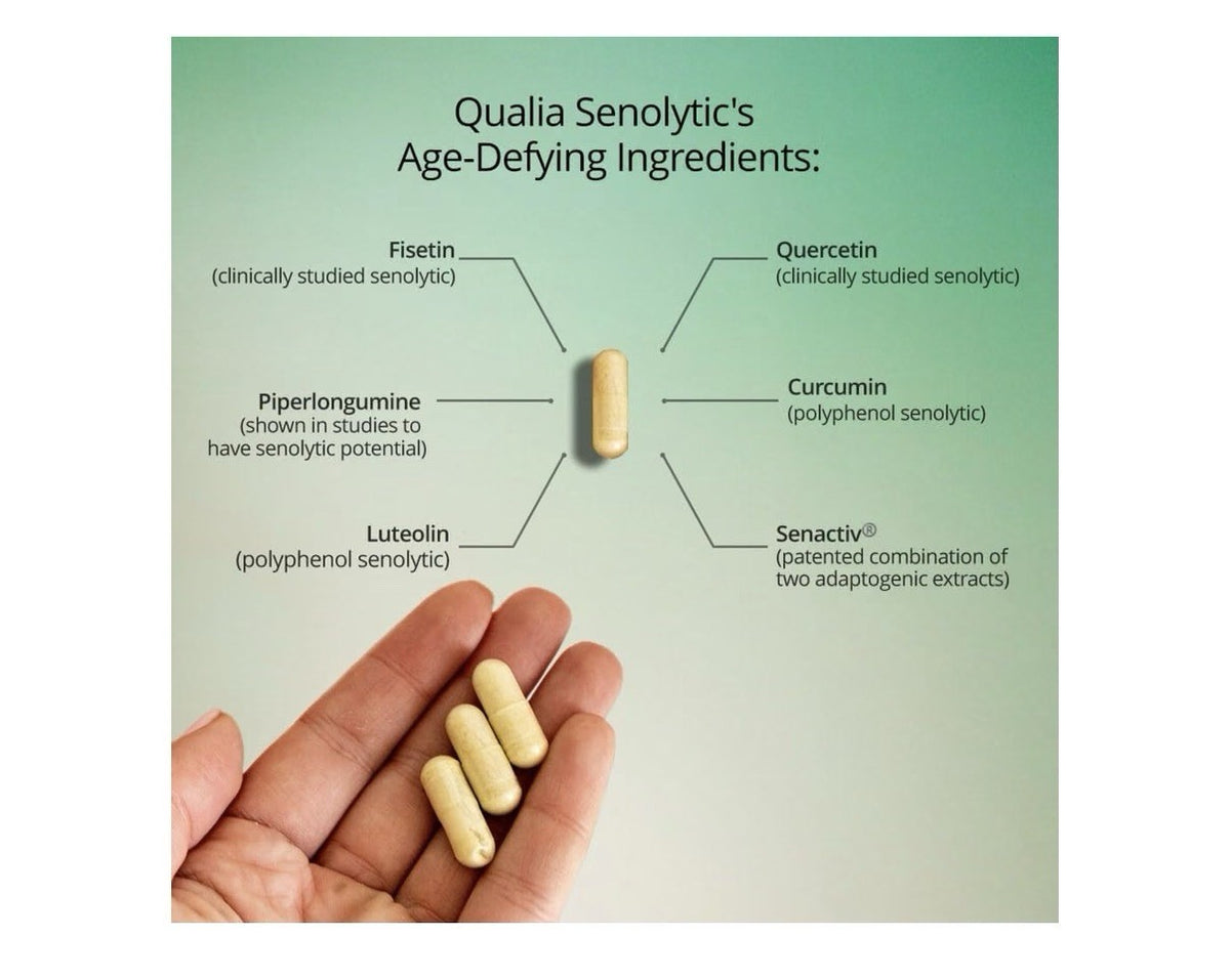 2 Pack QUALIA Senolytic Supports Youthful Cellular Function Optimized Aging