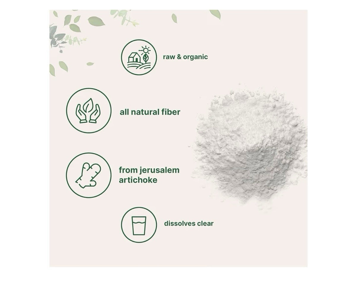 Micro Ingredients Inulin Organic Natural Soluble Fiber Powder 1.1 lbs Unflavored