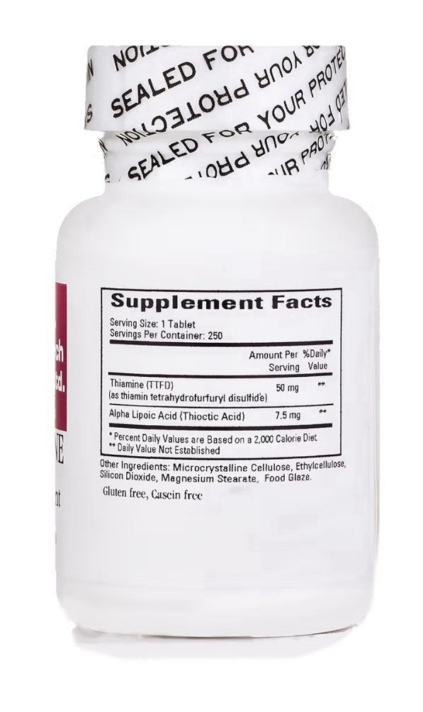 Cardiovascular Research Lipothiamine Vitamin Bl with Alpha-Lipoic Acid 250Tablet