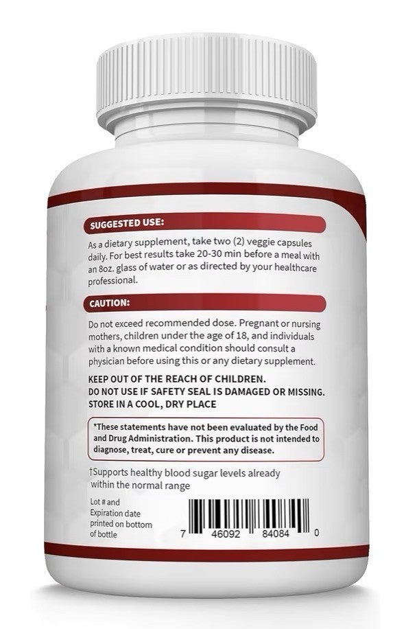 Toplux Blood Sugar Complex 20 Active Ingredients Supports Overall Health 60 Caps