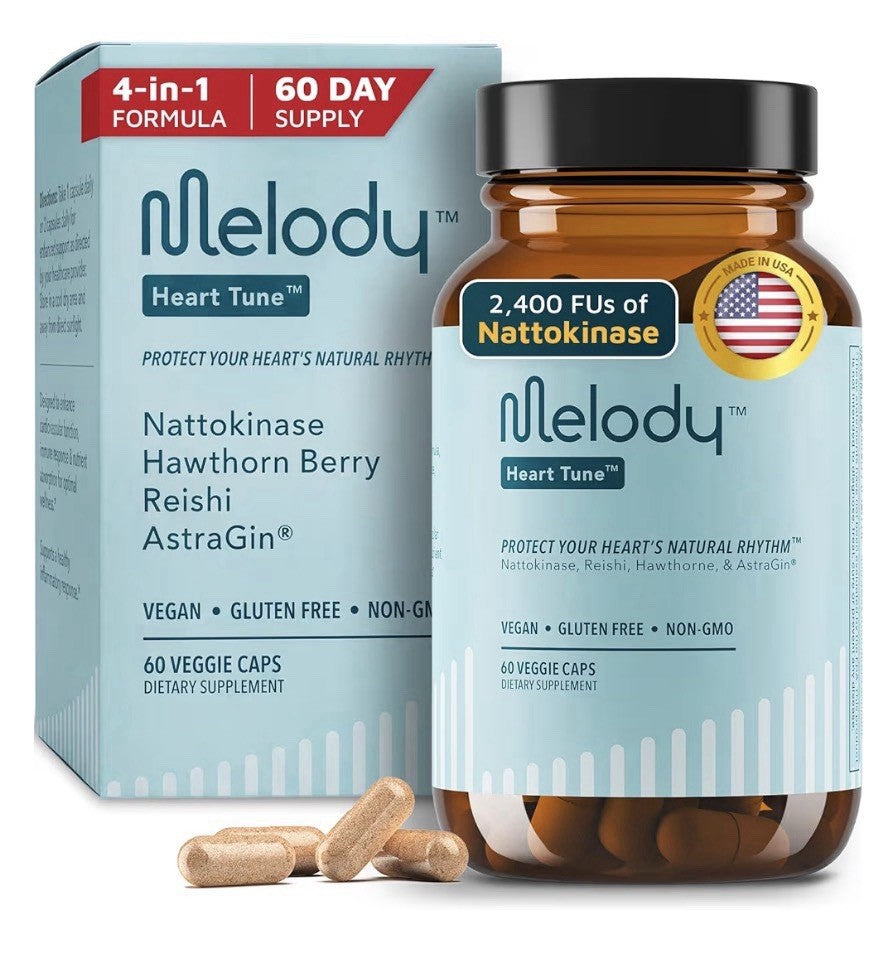 Melody Heart Tune 4-in-1 Blood Pressure Support Supplements 2 Month Supply