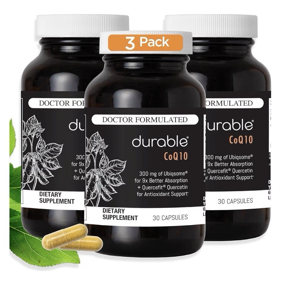 3 Packs Durable CoQ10 300mg Coenzyme Q10 Phytosome with 9X Better Absorption