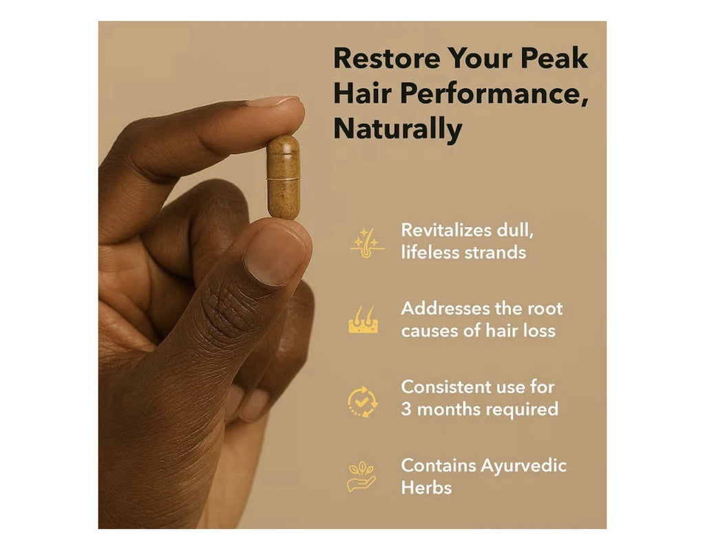 HairSmart H5 Grow+ Hair Vitamin Supplement Biotin Ayurvedic Herbs 5 Nutrient 90c
