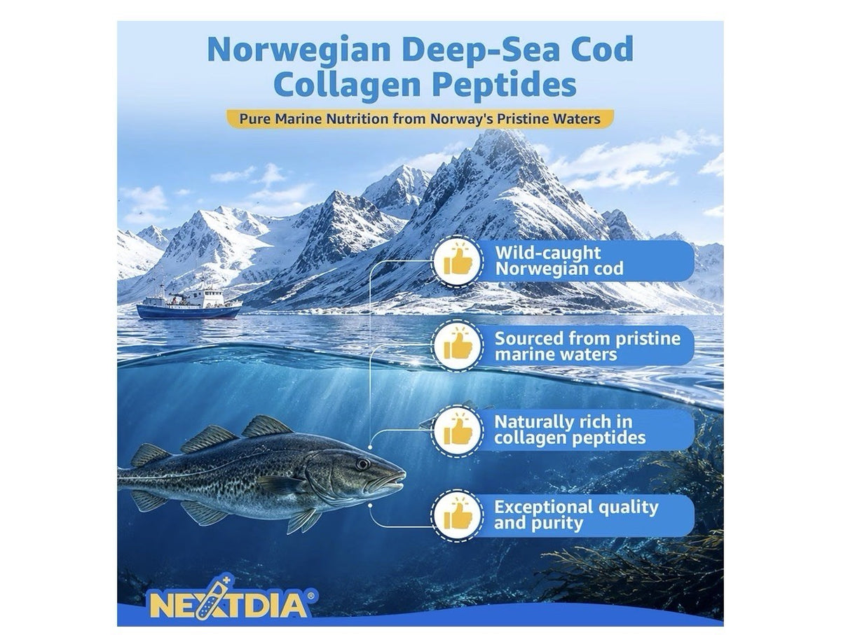 Nextdia Marine Collagen Peptides Gummies Skin Nails Hair Care 2 Pack Gummies