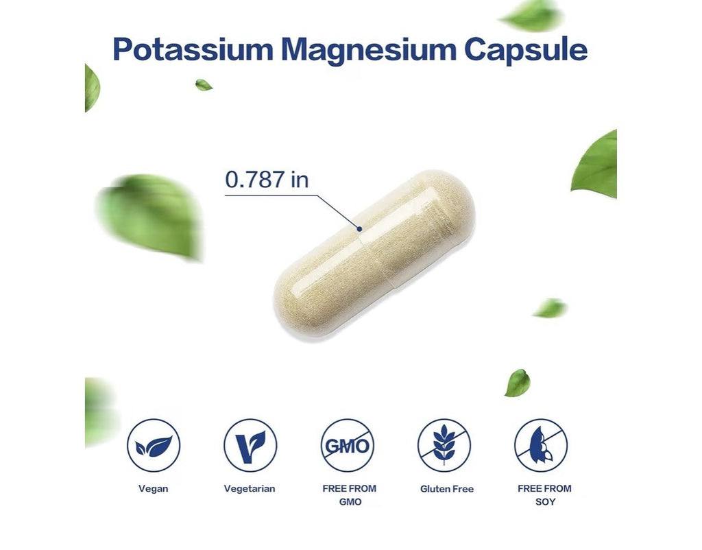 VPKIN Potassium Magnesium Zinc Supplement Immune Energy Support 90 Capsules
