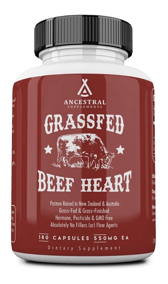 2 Pack Ancestral Supplements Beef Heart Grass Fed Supplement Pasture Raised