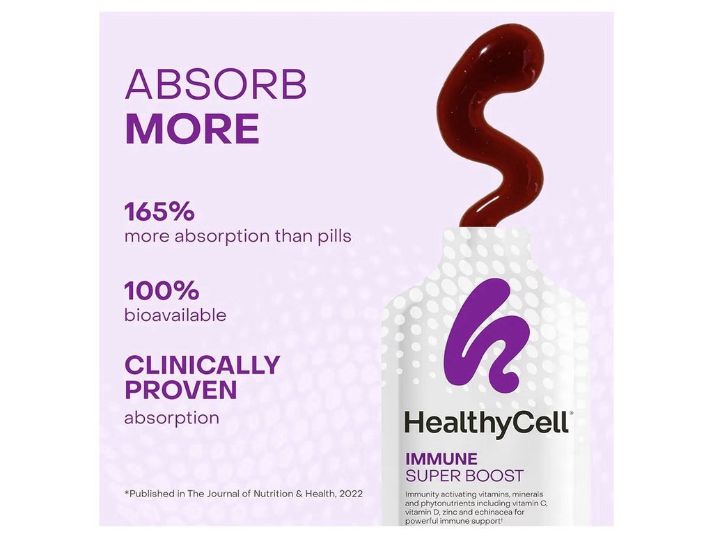 Healthycell Immune Support Gel Super Boost Daily Liquid Supplement 30 Gel Pack