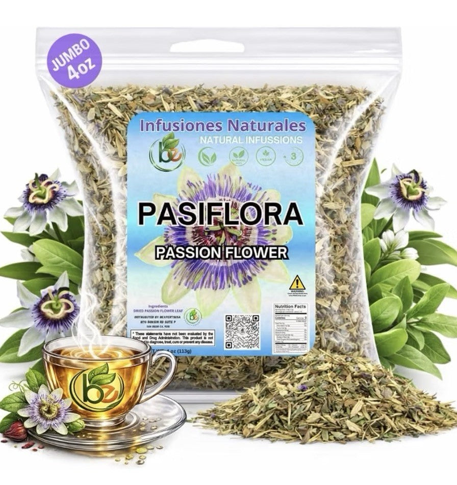 B-Experts Pasiflora Passion Flower Herbal Tea 4 oz Loose Leaf Blend Natural 4 oz
