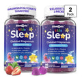 ELLAMENTZ Kids Sleep Chelated Magnesium Vitamin B6 D3 MelatoninFree 2 Pack