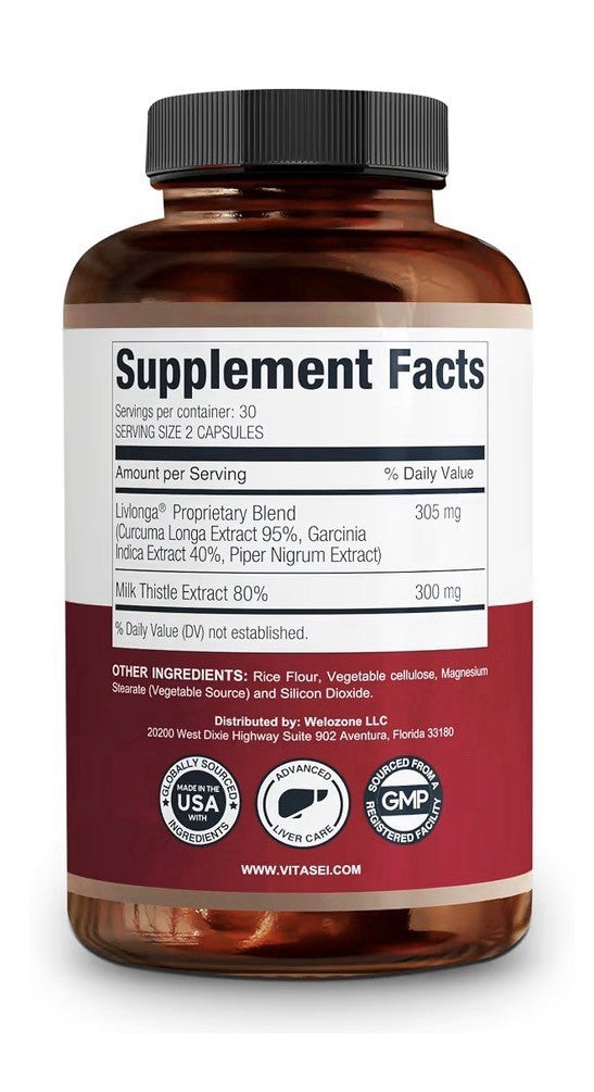 VITASEI Liver Complex Support Healthy Liver Function Boost Cleanse Detox 3 Pack