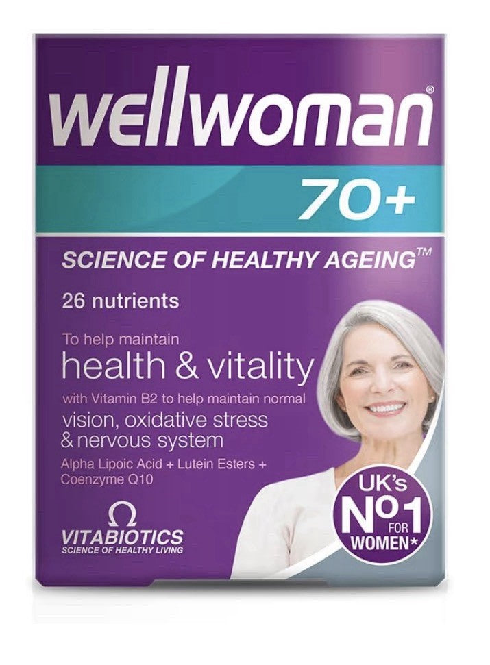 Vitabiotics Wellman 70+ Women Health & Vitality Science Of Healthy Aging 30Tab