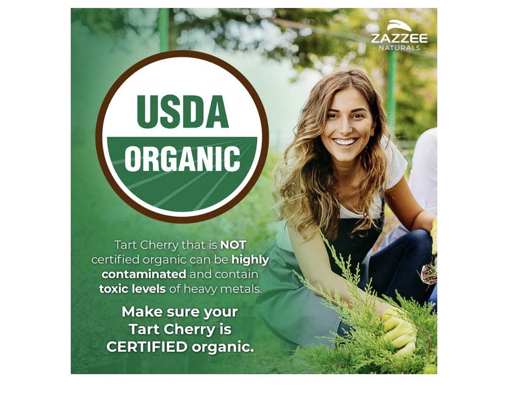 Zazzee Organic Tart Cherry Healthy Joints Function & Uric Acid levels 60 Capsule