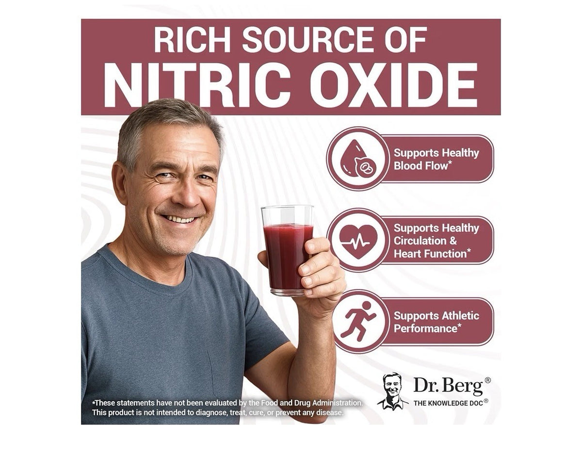 Dr Berg Organic Beetroot Juice Powder For Your Brain And Heart Blood Flow 3.18oz