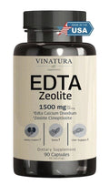 VINATURA EDTA Zeolite 1500mg Calcium Disodium Zeolite Clinoptilolite 90 capsules