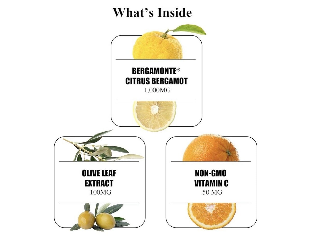 Durable Heart Bergamonte Citrus Bergamot 1,000 mg + Olive Leaf Extract 3 Packs