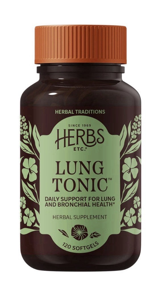 2 Pack Herbs Etc. Lung Tonic Herbal Supplement Clear Breathing Bronchial Health