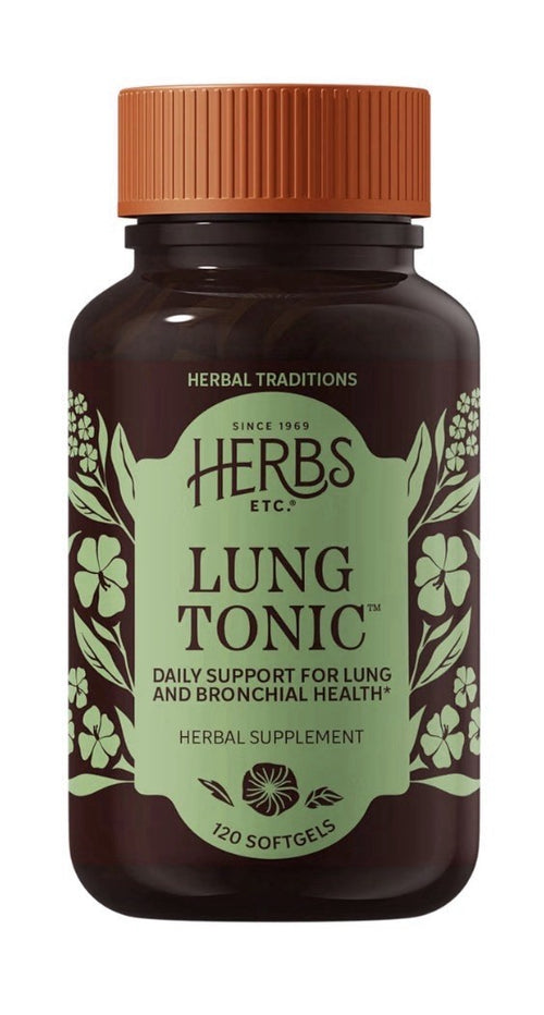 2 Pack Herbs Etc. Lung Tonic Herbal Supplement Clear Breathing Bronchial Health