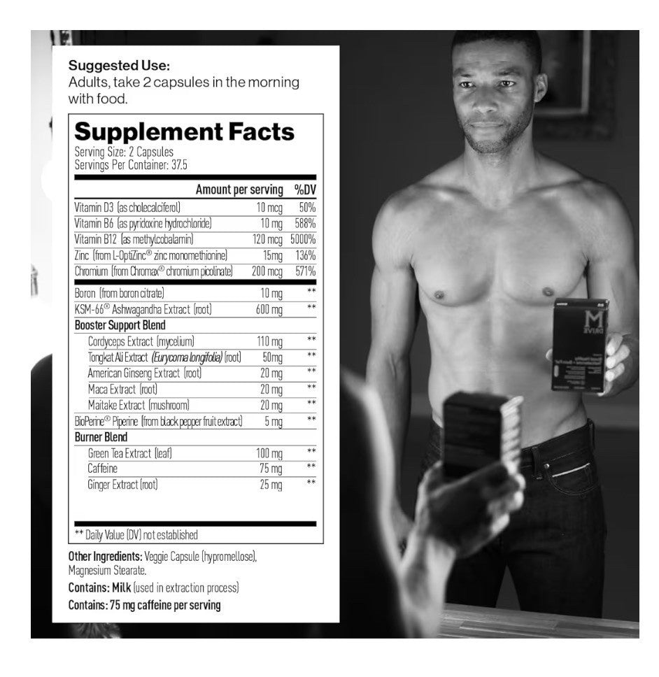 Mdrive Boost Healthy Testosterone and Burn Fat Support Energy Lesn Muscle 75caps