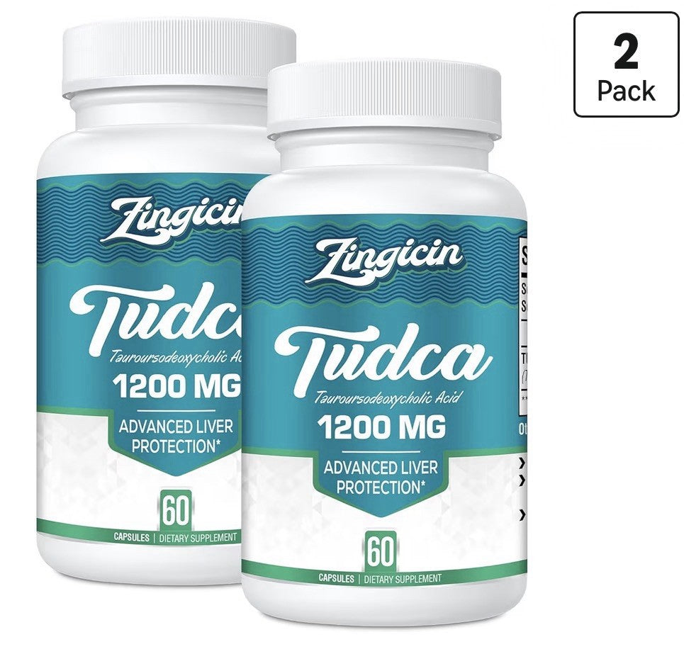 Zingicin TUDCA Supplement 1200mg Tauroursodeoxycholic Acid Liver Protection 2pck