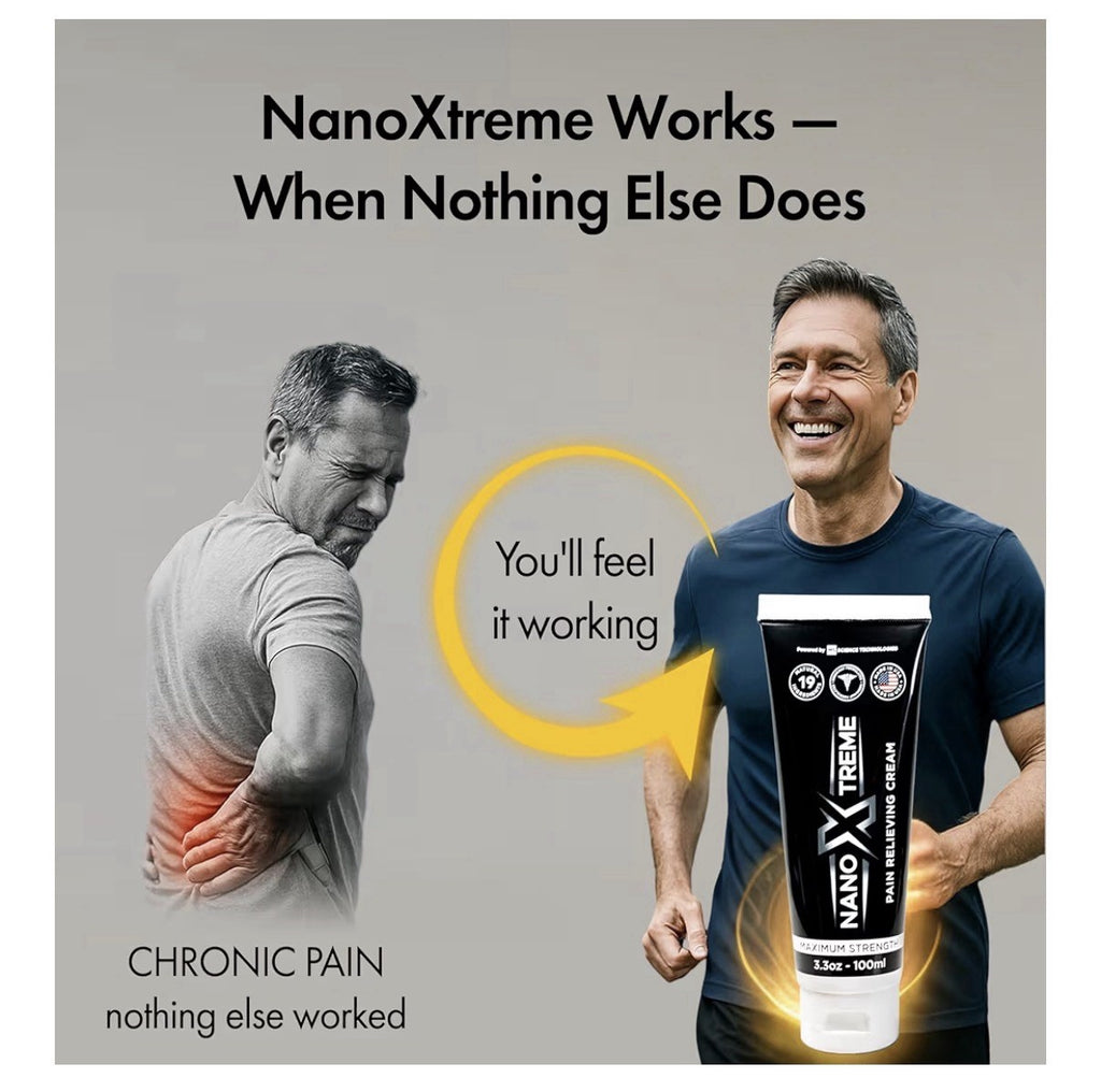 NANOXTREME Pain Relieving Cream Fast-Acting for Muscle Joint & Nerve 3.3oz Tube