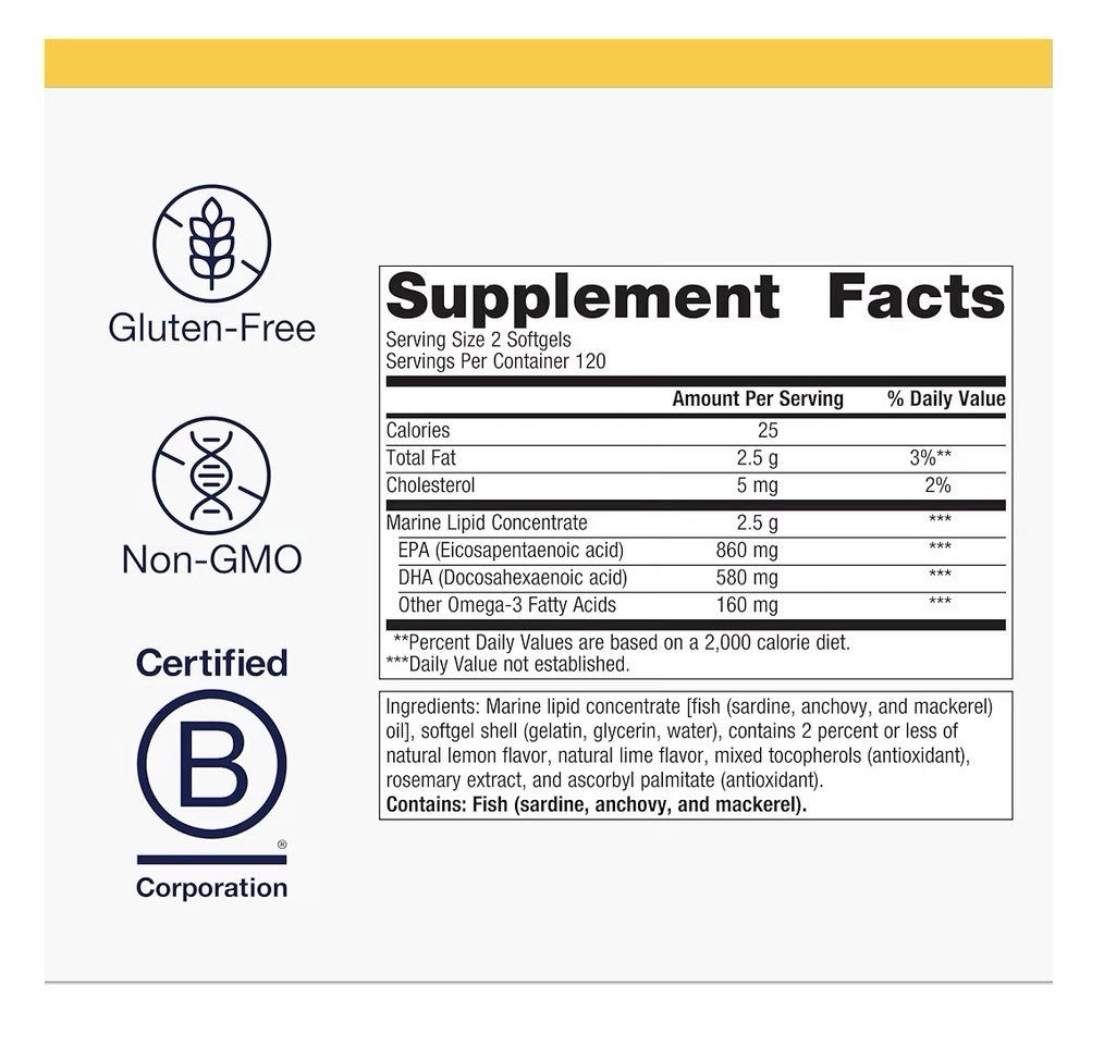 Metagenics OmegaGenics Fish Oil EPA-DHA 720 mg Heart Health Immunity 240softgels