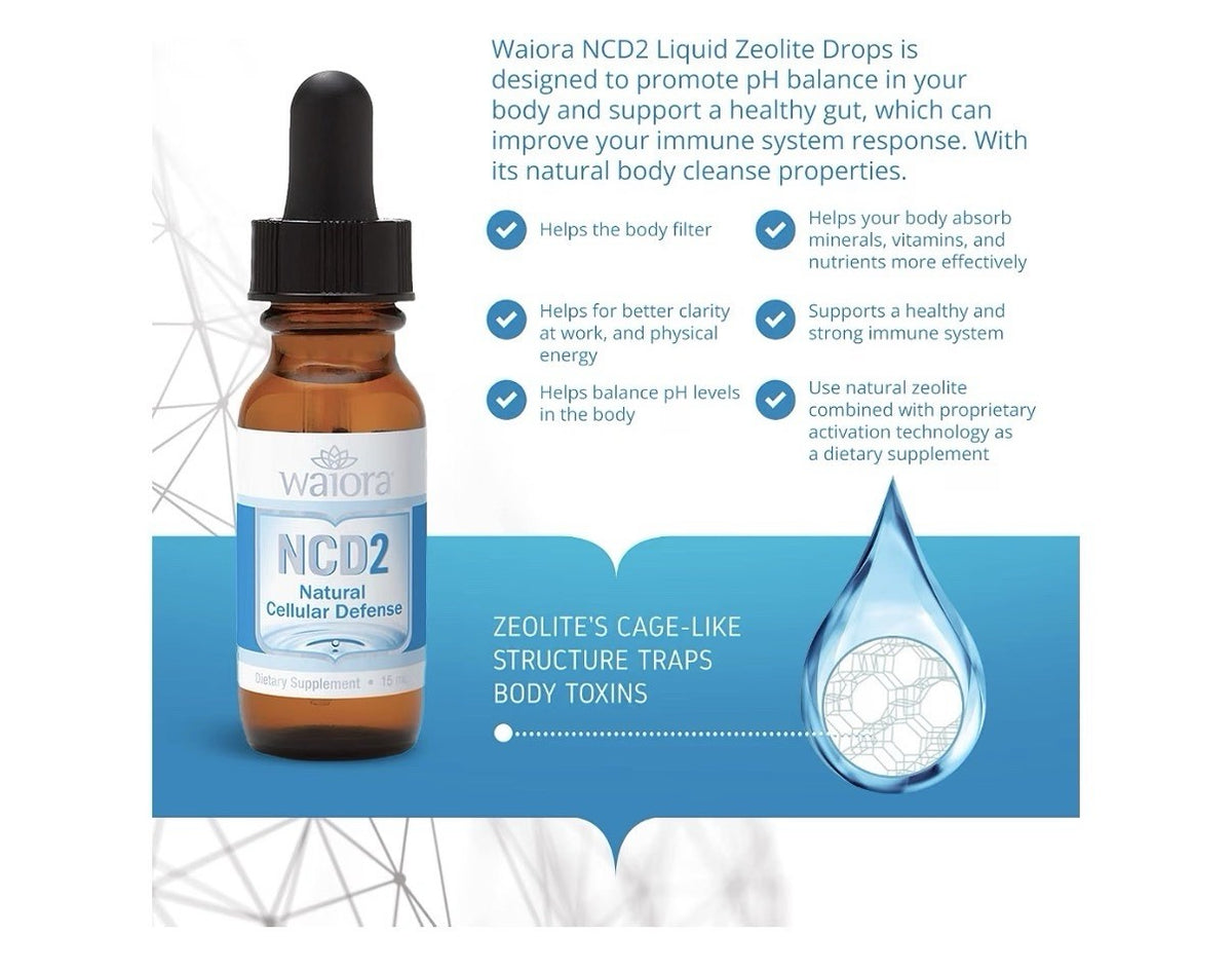 Waiora NCD2 Natural Cellular Defense Liquid Drops Mineral Cellular Support 15ml