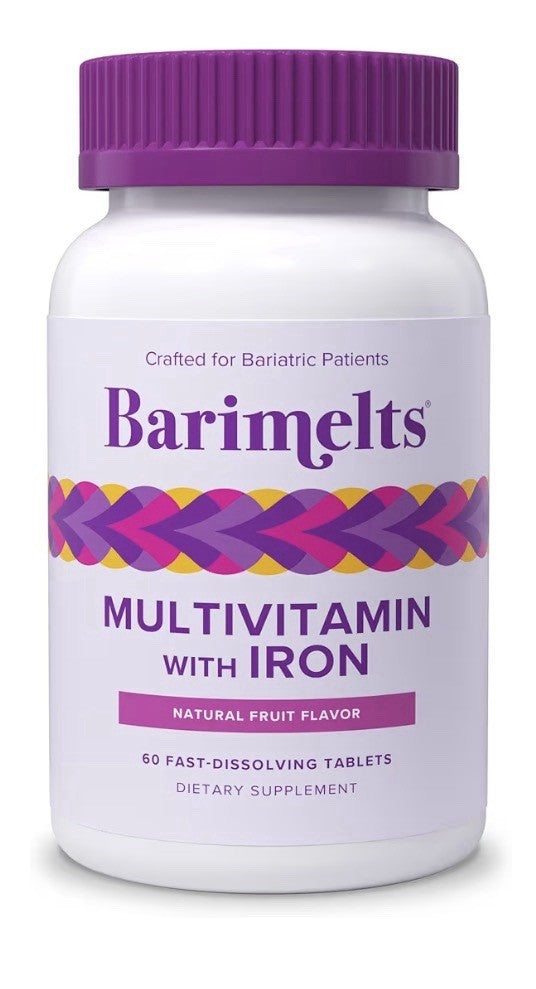 2pack BariMelts Multivitamin with Iron Bariatric Vitamins for Women Fruit Tablet