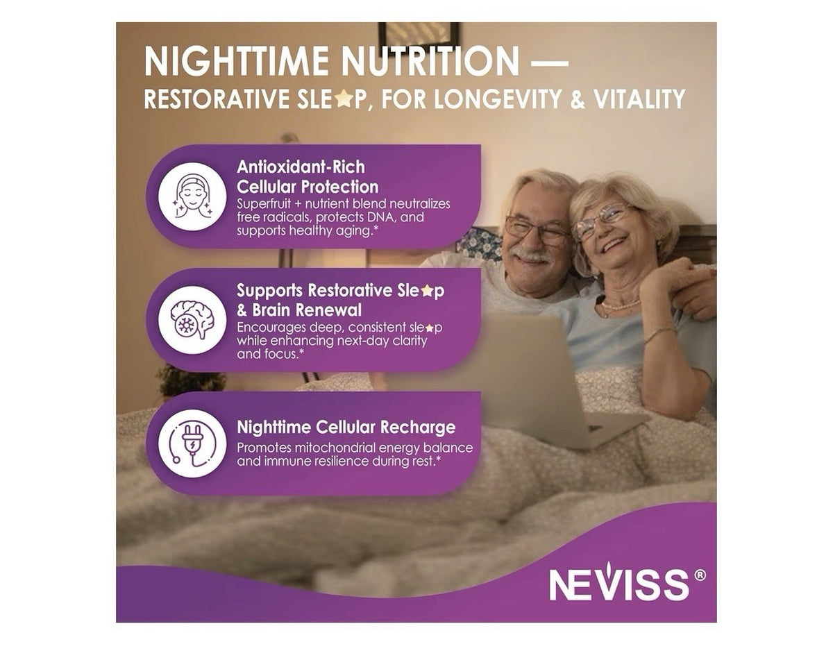 2 Packs NEVISS Melatonin 100mg Super Antioxidant Cognitive Health Anti-Aging