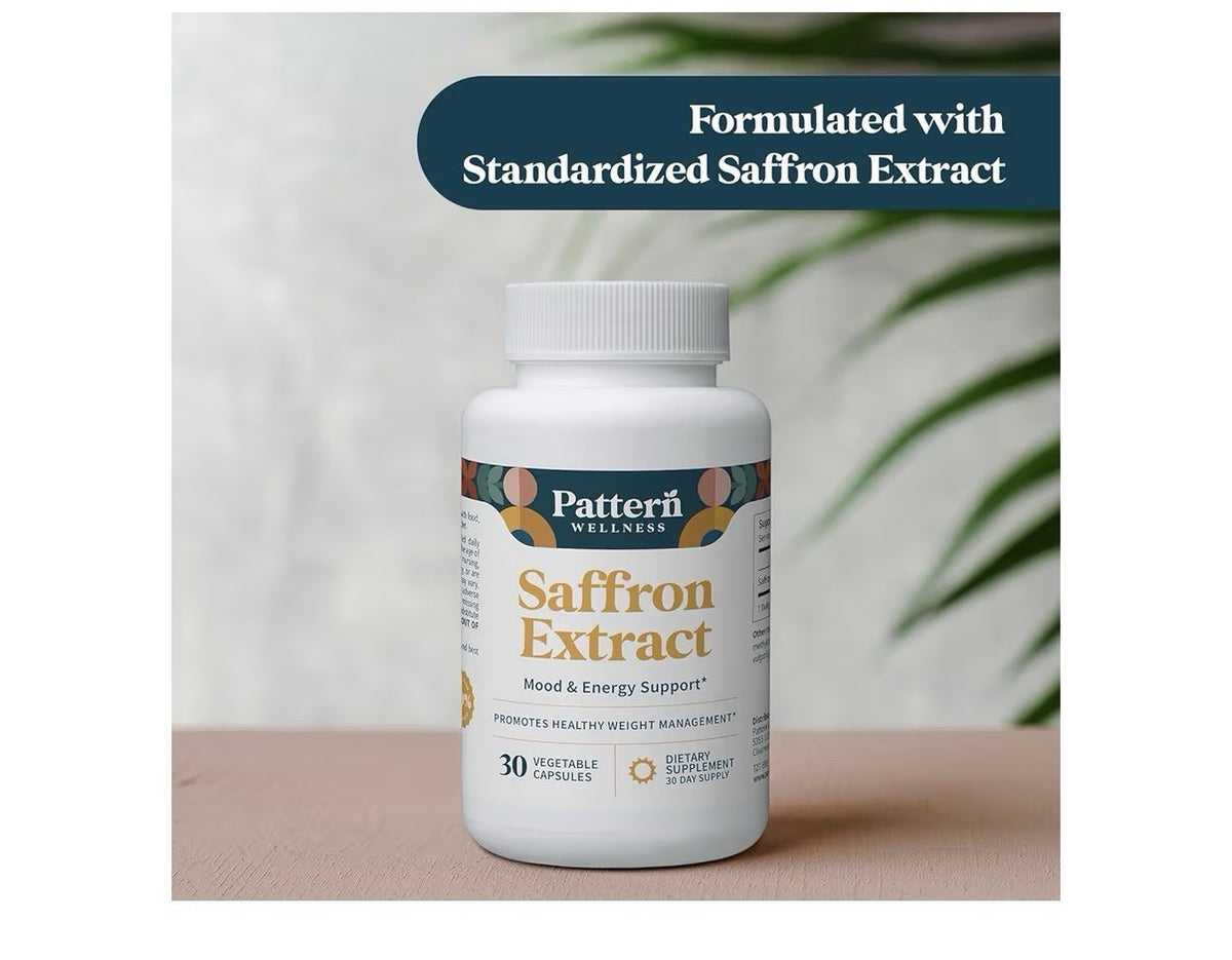 Pattern Wellness Saffron Extract Mood Energy Support Weight Management 30capsule