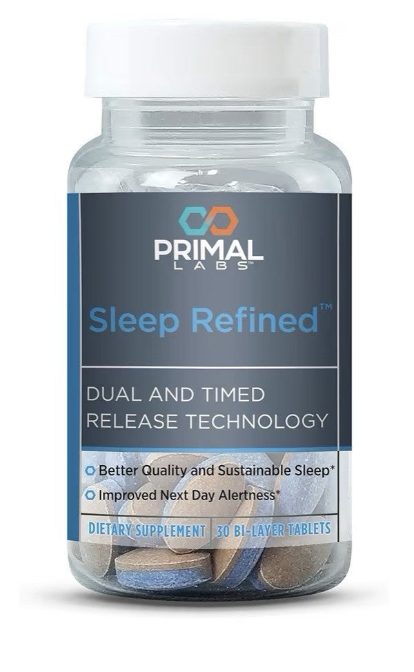 Primal Labs Sleep Refined Better Sleep Aid Improved Next Day Alertness 30Tablets