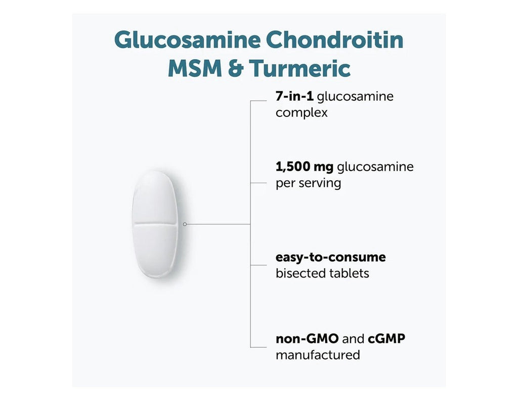 Micro Ingredients Glucosamine Chondroitin MSM Turmeric 4000mg Per Serving 300Tab