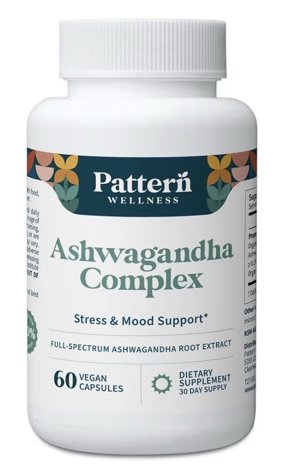 2Pack Pattern Wellness Ashwagandha Complex Stress & Mood Support for Men & Women