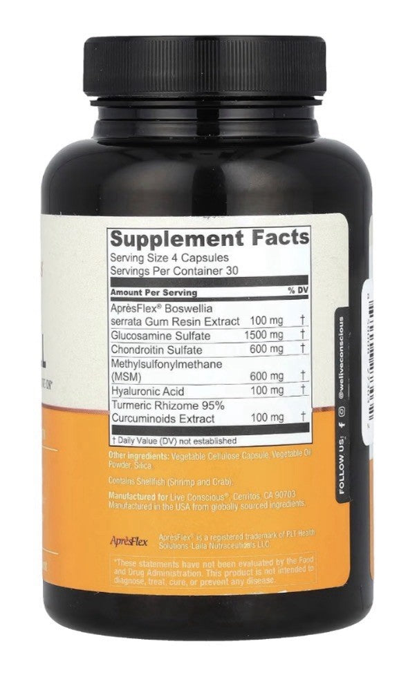 Live Conscious MOVEWELL Mobility Joint Health Joint Flexibility 2 Pack Capsules